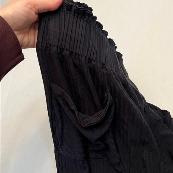 FREE PEOPLE MOVEMENT BLISSED OUT WIDE LEG PANTS BLACK MEDIUM - Picture 12 of 16